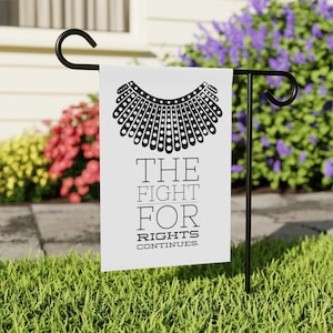 Notorious RBG Flag Womens Rights Flag Pro Choice Garden Flag Feminist Flag My Body My Choice Flag Reproductive Rights Flag Garden Banner