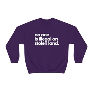 No One Is Illegal on Stolen Land Pullover, Schütze Einwanderer Shirt, Beschütze Träumer Menschenrechte Shirt Gleichheit Shirt, Soziale Gerechtigkeit Shirt Bild 7