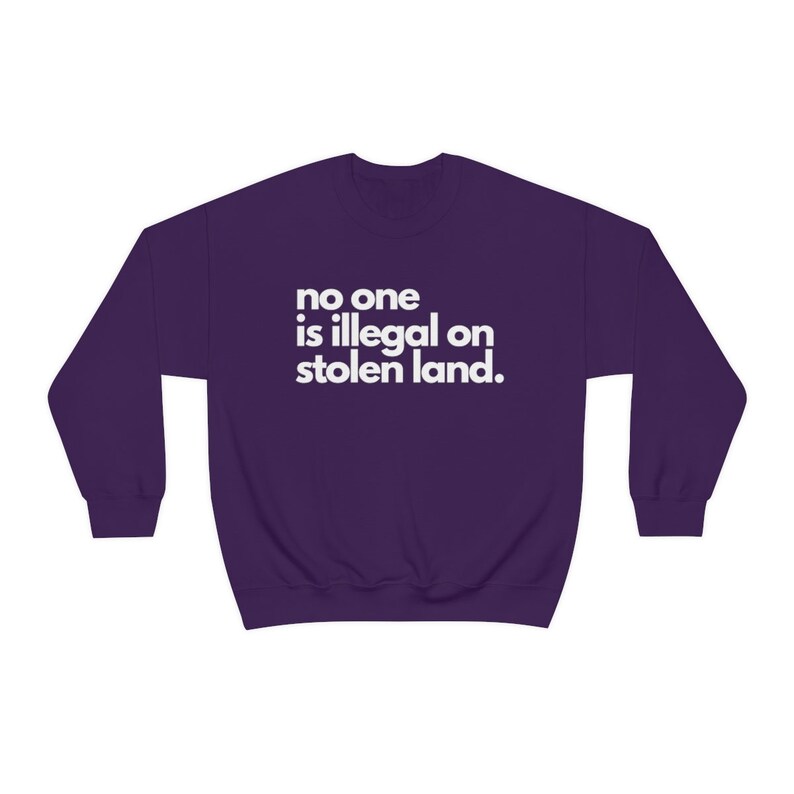 No One Is Illegal on Stolen Land Pullover, Schütze Einwanderer Shirt, Beschütze Träumer Menschenrechte Shirt Gleichheit Shirt, Soziale Gerechtigkeit Shirt Bild 7