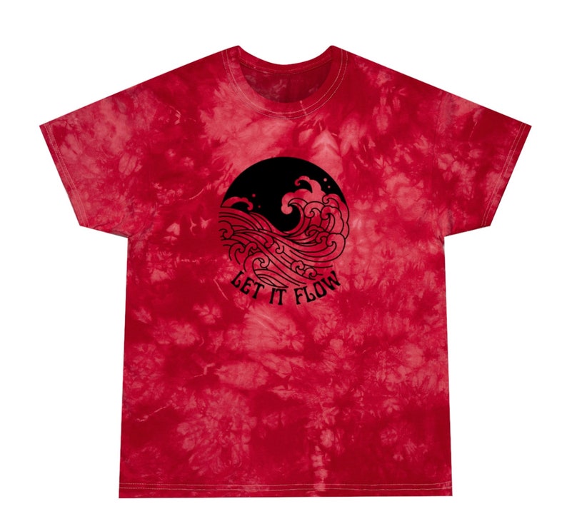 Ocean Wave Aesthetic Tye Dye Shirt Go With The Flow Japanese | Etsy