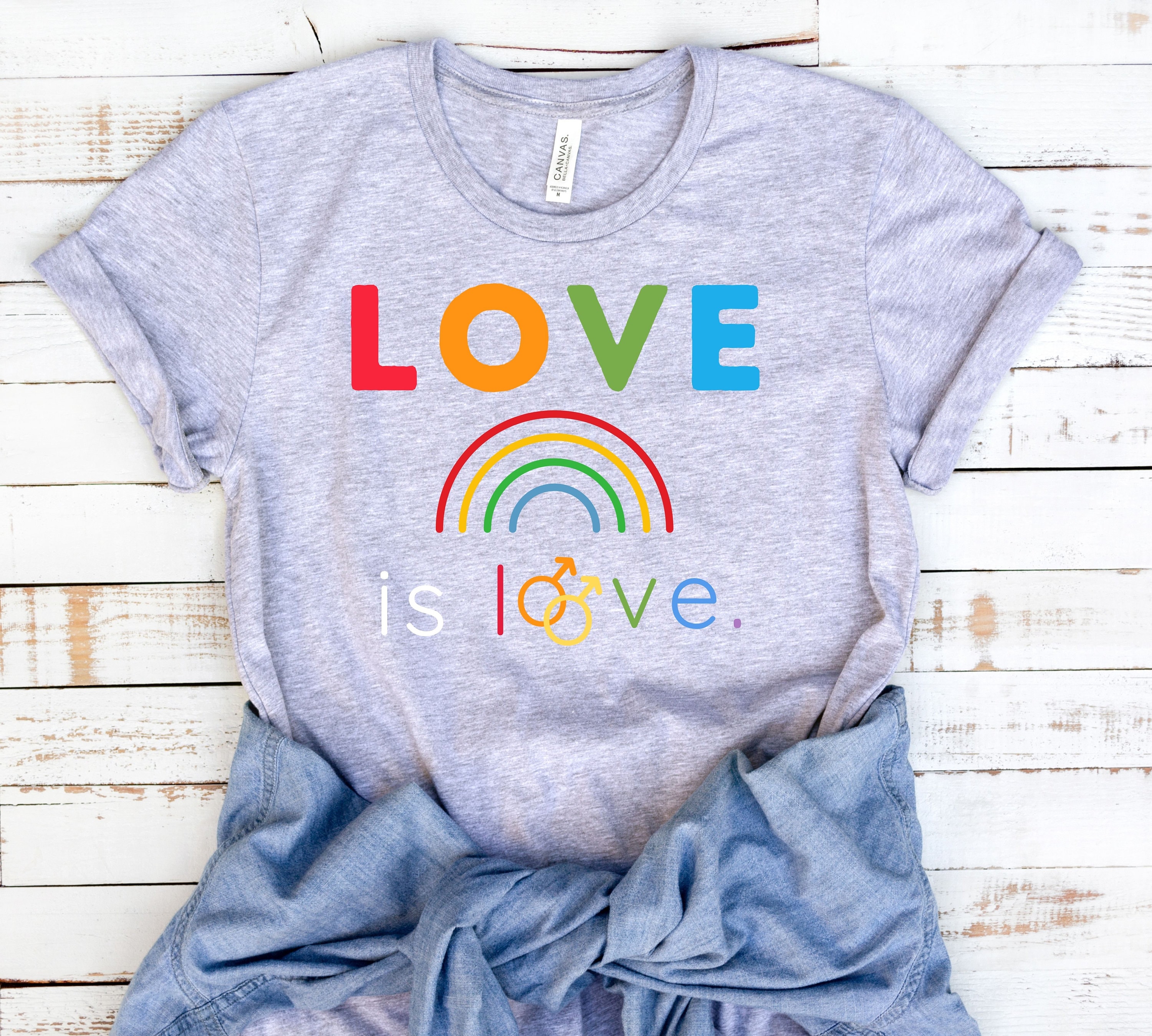 Rainbow LGBTQ Shirt Love is Love Shirt LGBT Pride Shirt LBGT | Etsy