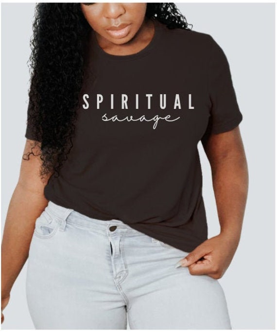 Spiritual Shirt Spiritual Savage TShirt Manifest that Shit T-shirt Lightworker Reiki Celestial Mystical Shirt Witchy aesthetic yoga t shirt