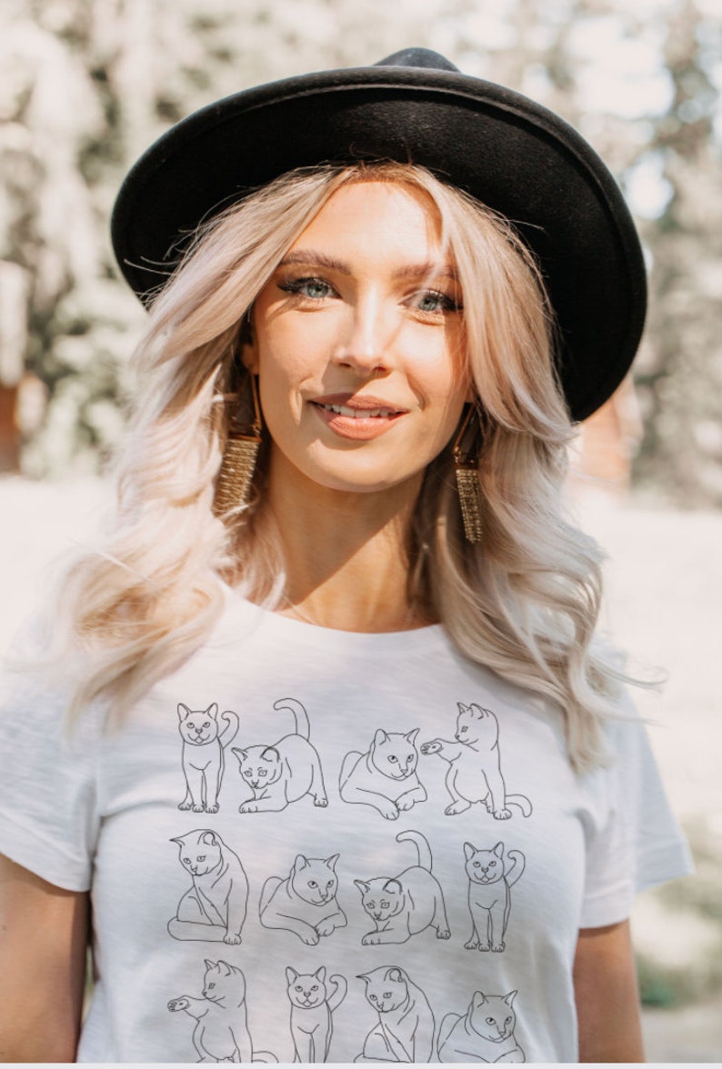 Cat Shirt Cat Tshirt Cat Lover Gift Lucky Cat Dad Cat Mom Etsy