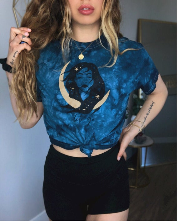 Witchy Clothes Tie Dye Tshirt Witchy Woman Let Go Hippie Shirt