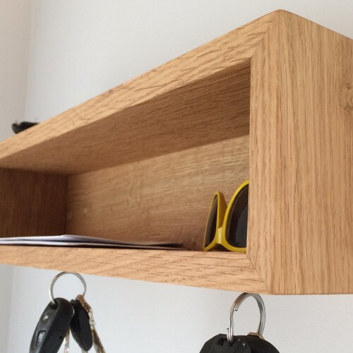 Coat Rack Wall Mount Entryway Organizer Shelf With Hooks Etsy