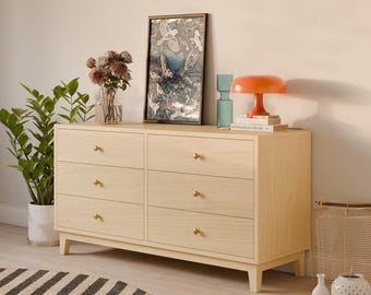Maple 6 Drawer Dresser - Etsy