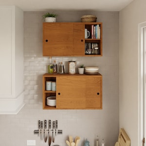 Cherry kitchen storage cabinet top