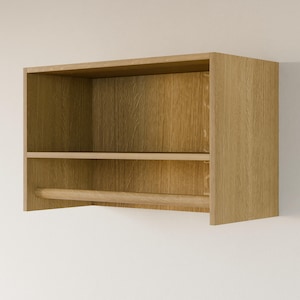 Closet Hanger with Shelf in White Oak