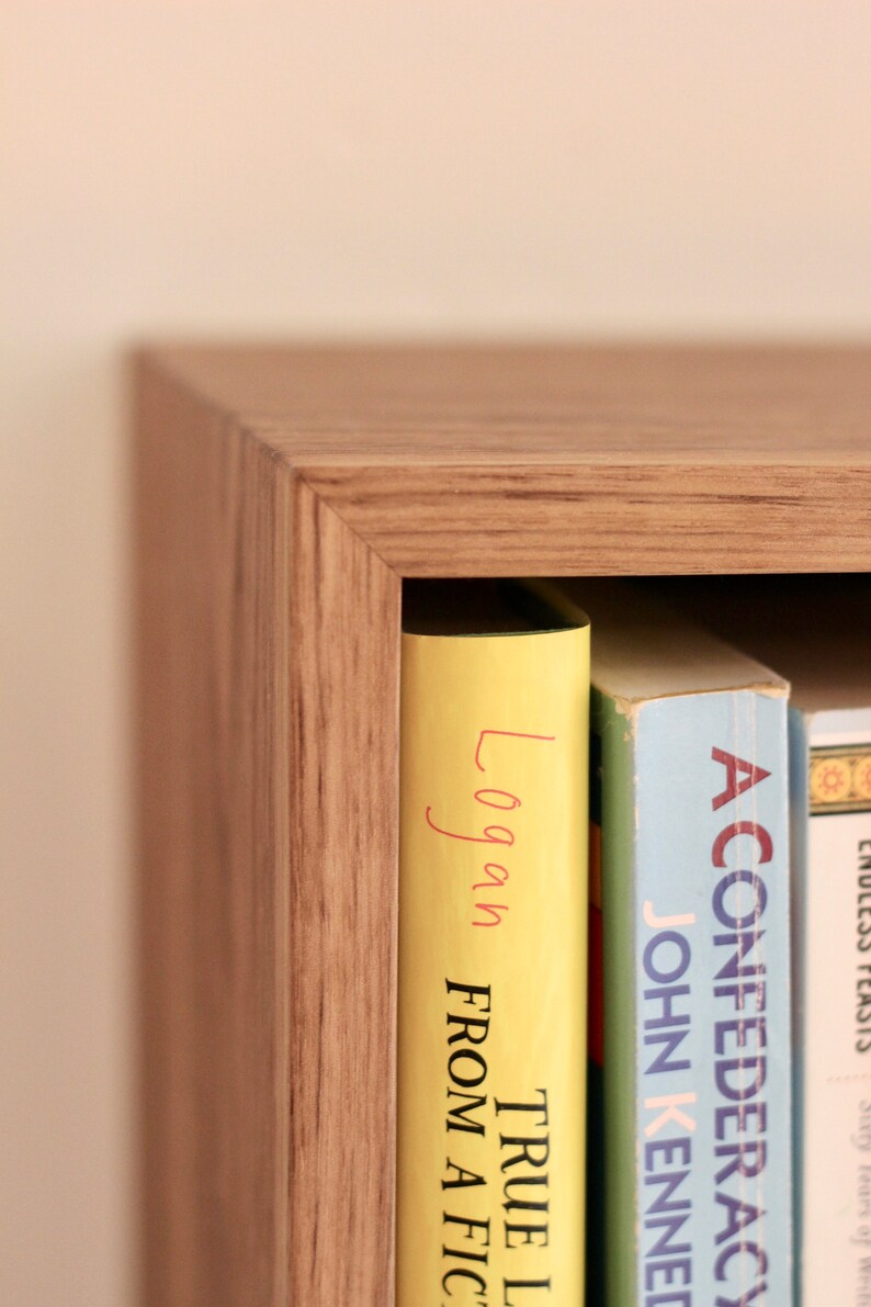 Floating Bookshelf Storage Handmade in Solid Hardwood Etsy UK