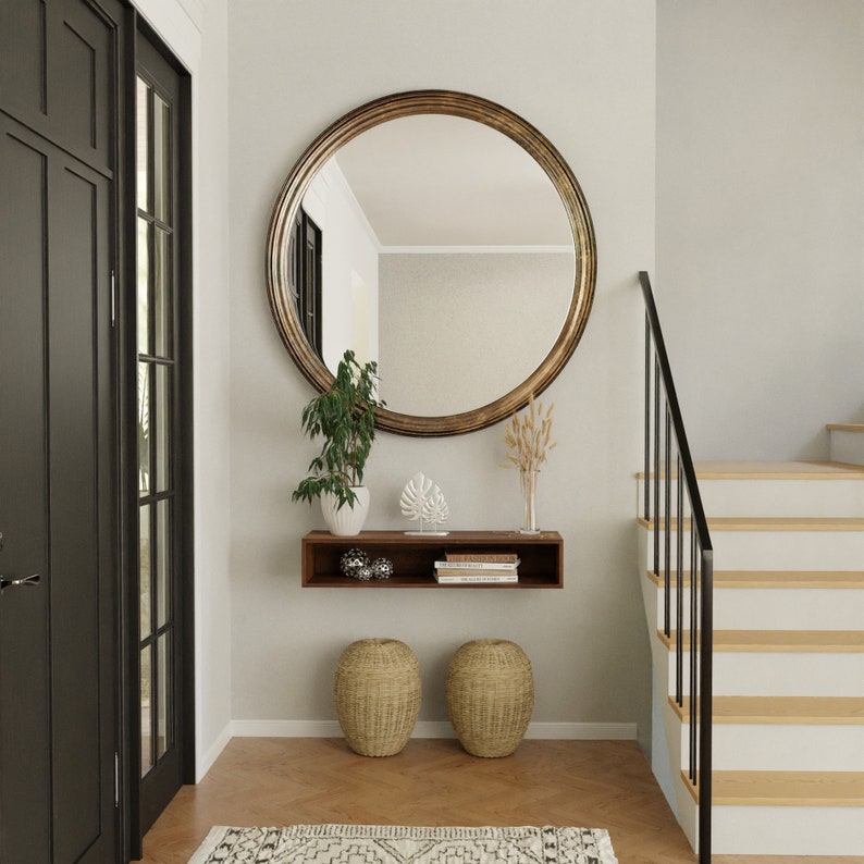 Floating Entryway Console Table Built in Solid American Black Walnut ...