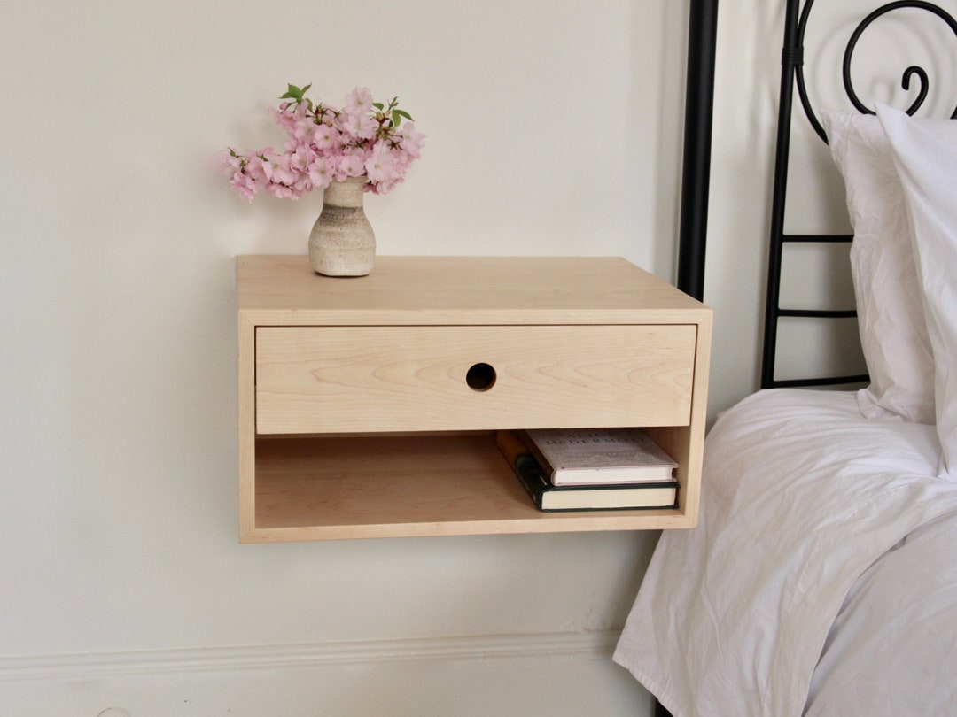 Natural on sale maple nightstand