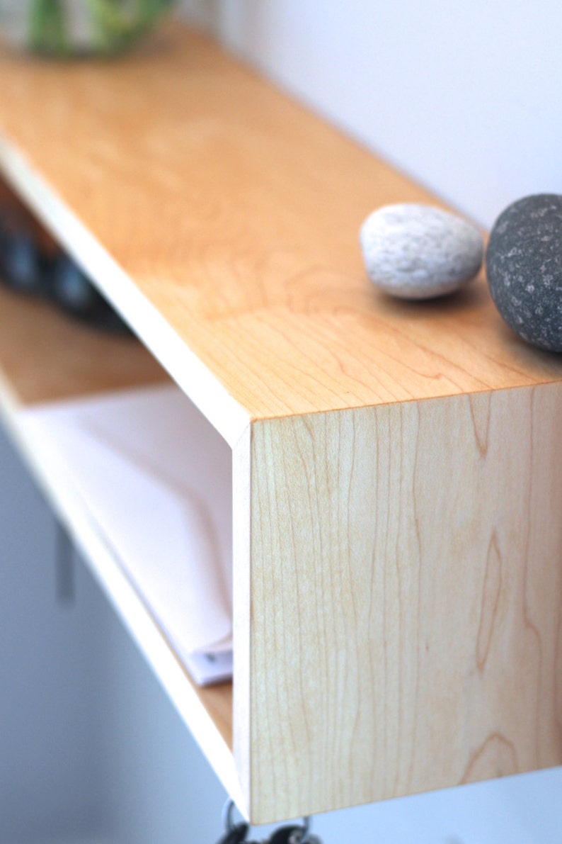 Entryway Organizer / Floating Shelf With Key Hooks in Etsy
