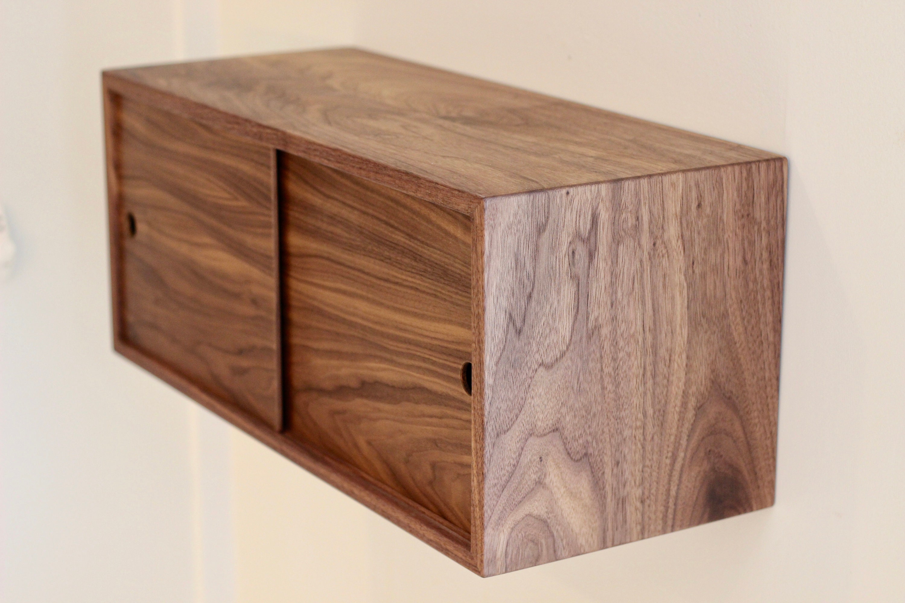 Floating Bathroom Storage With Sliding Doors Vanity Etsy