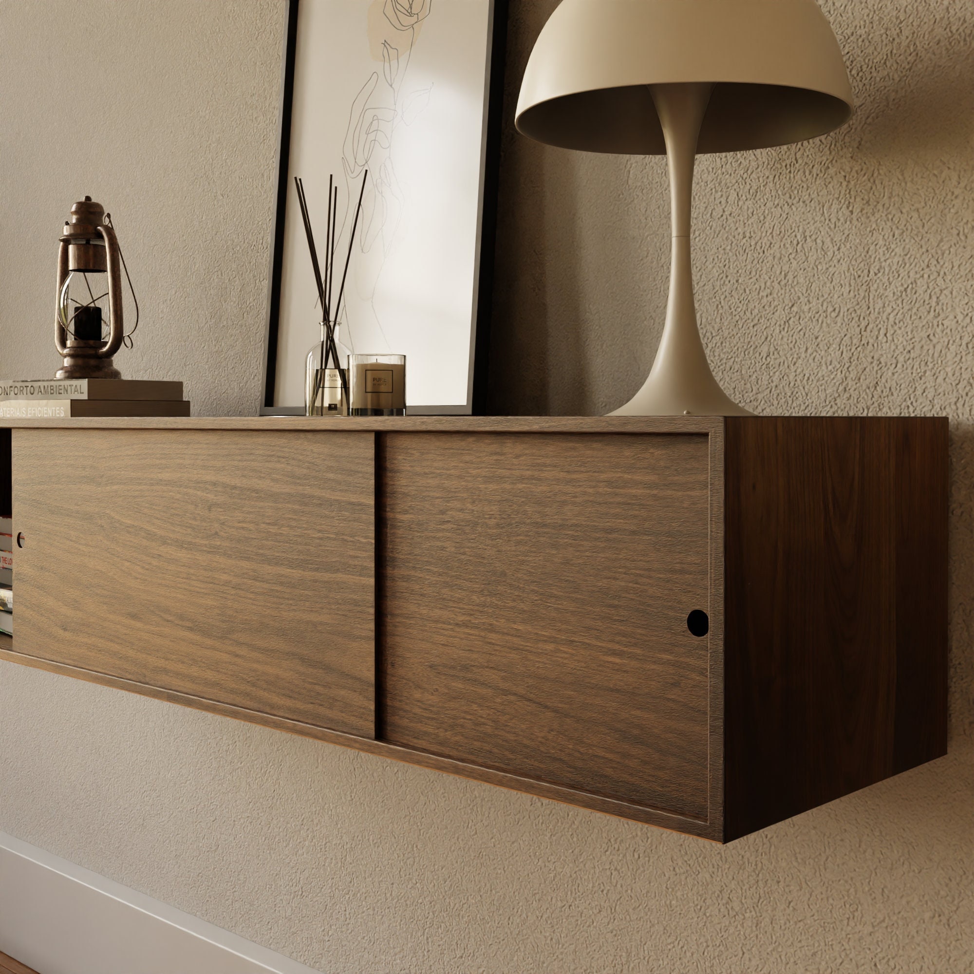 Hanging outlet buffet cabinet