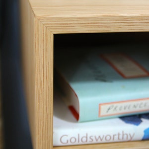 Solid White Oak Floating Nightstand image 4