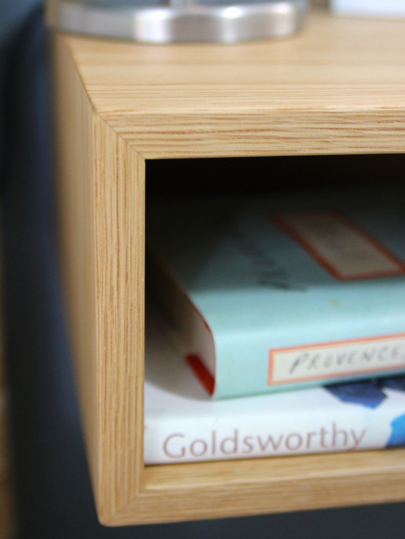 Solid White Oak Floating Nightstand image 4