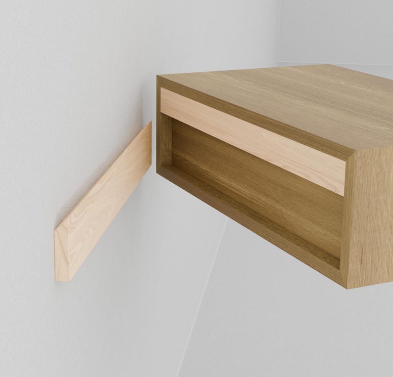 Oak Entryway Organizer with Magnet Key Hooks image 2