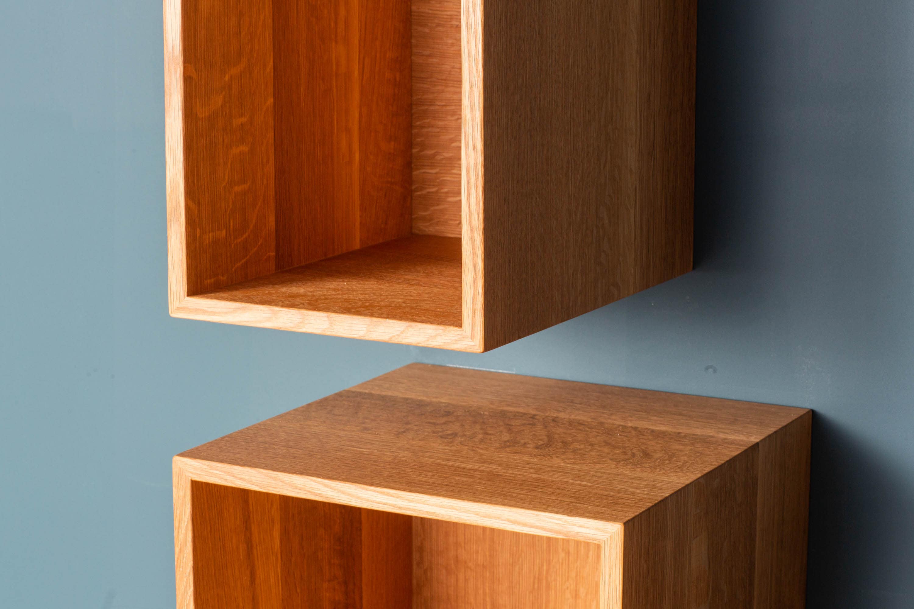 Floating Vinyl Record Storage Shelves in Solid White Oak - Etsy