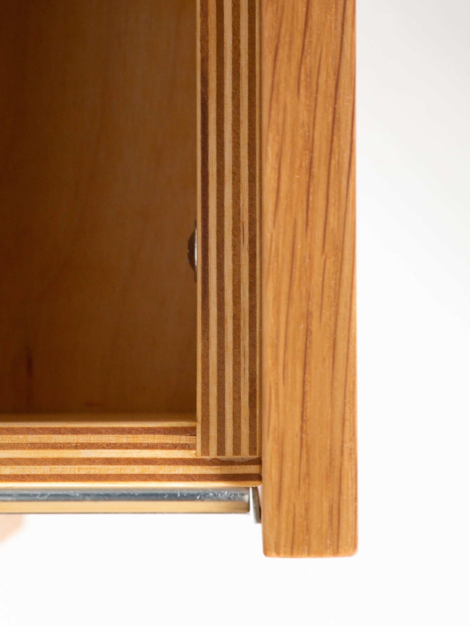 Narrow Floating Nightstand in White Oak With Choice of Drawers Etsy