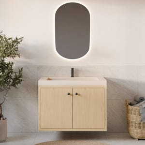 Bathroom Vanity Cabinet with Double Doors in Maple