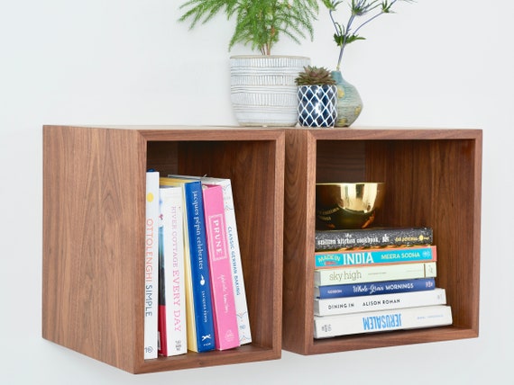 Floating Cookbook Shelf Kitchen Storage Cabinet Etsy UK