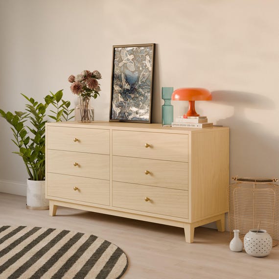 Maple 6 Drawer Dresser - Etsy