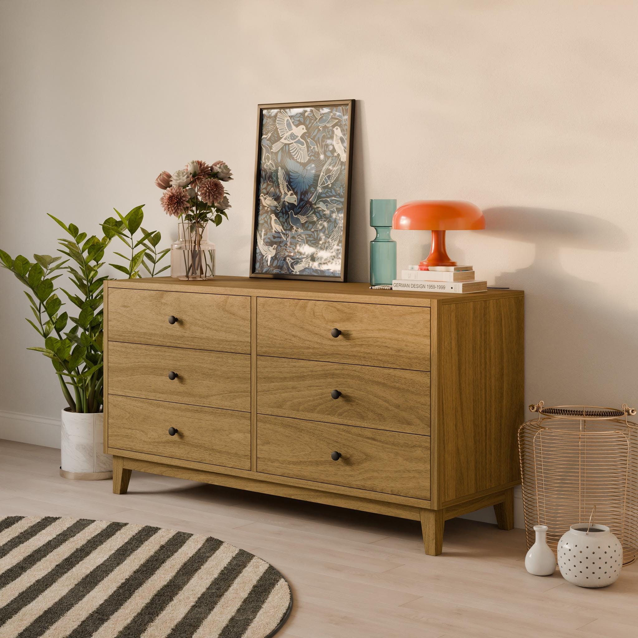 White Oak 6 Drawer Dresser - Etsy