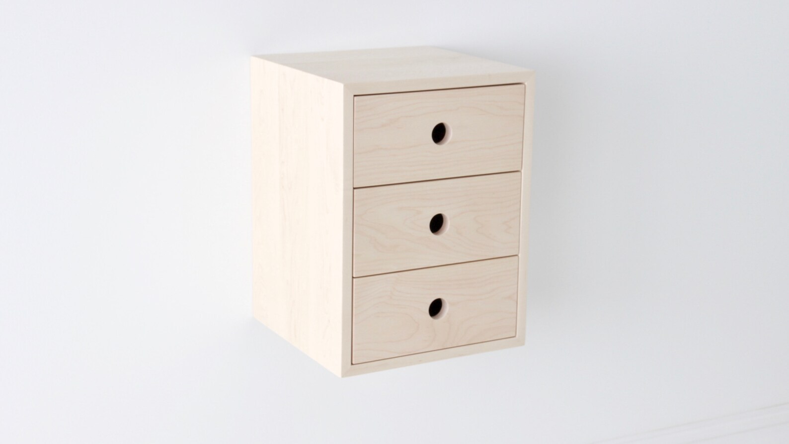 Narrow Floating Nightstand in Maple Wood with 1 2 or 3 Etsy