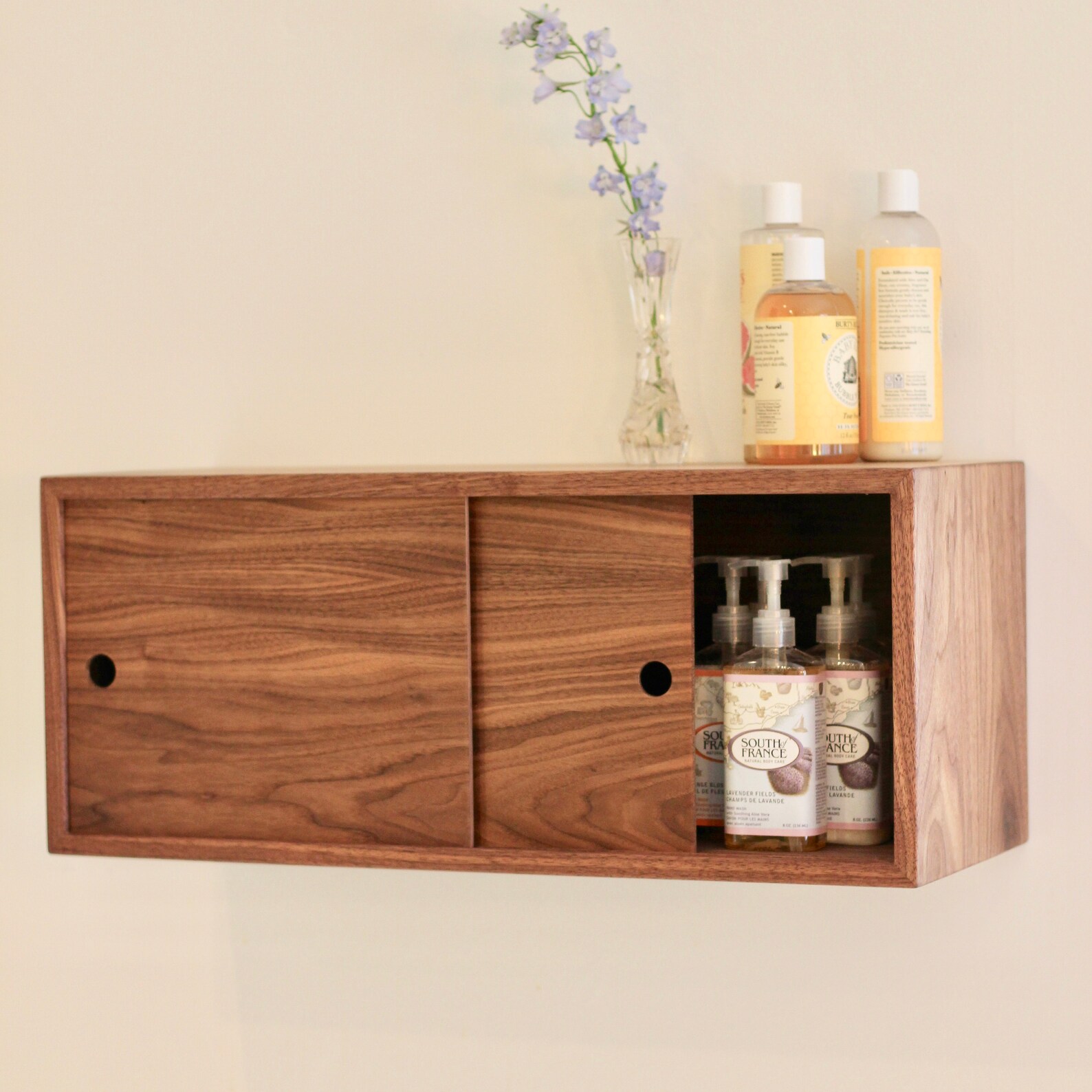 Floating Bathroom Storage With Sliding Doors Vanity Etsy Canada