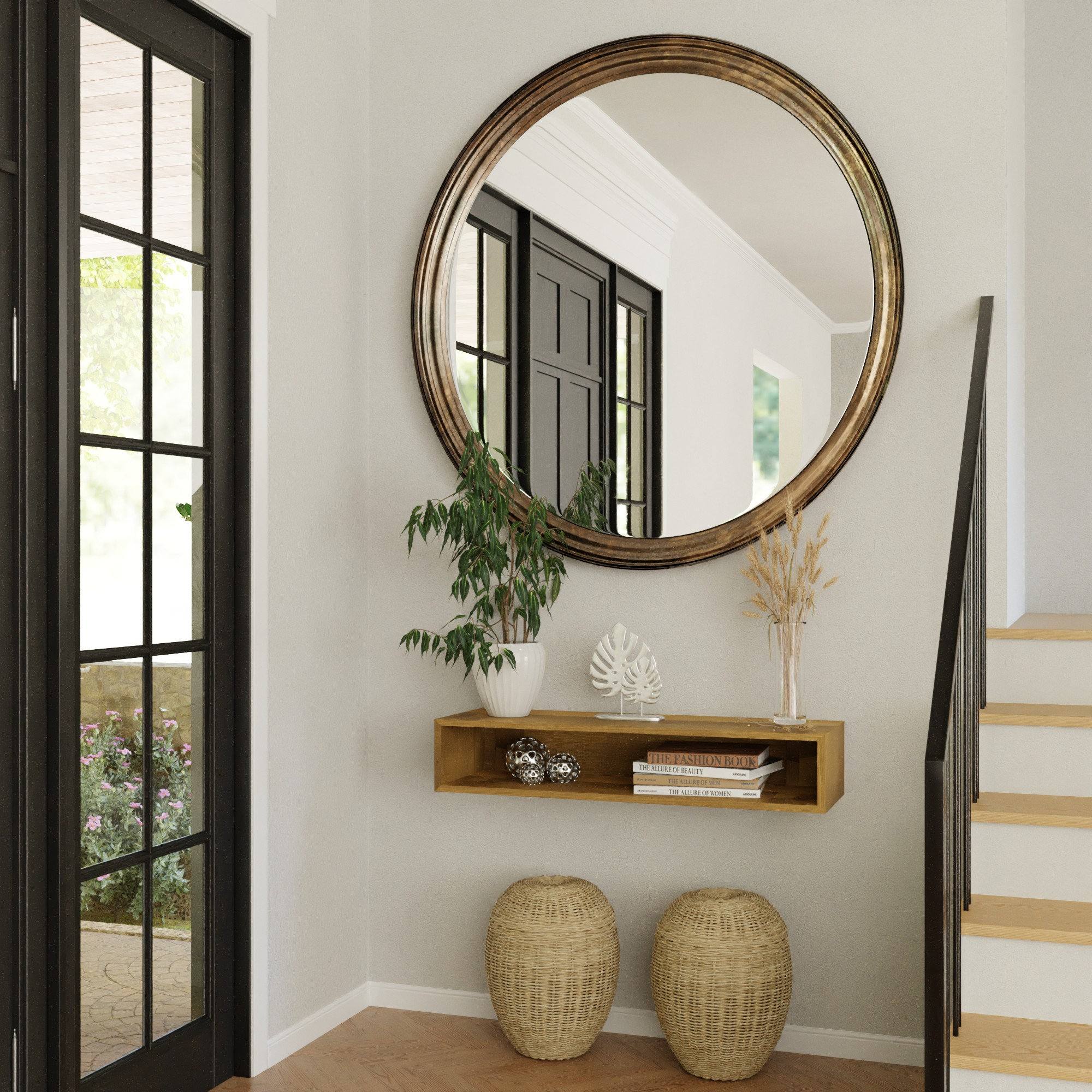 Floating Simple Console Table Floating Console Table Built in Solid White Oak - Etsy