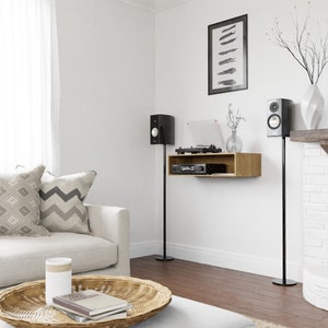 White Oak Stereo Console Table, Mid-Century Style image 10