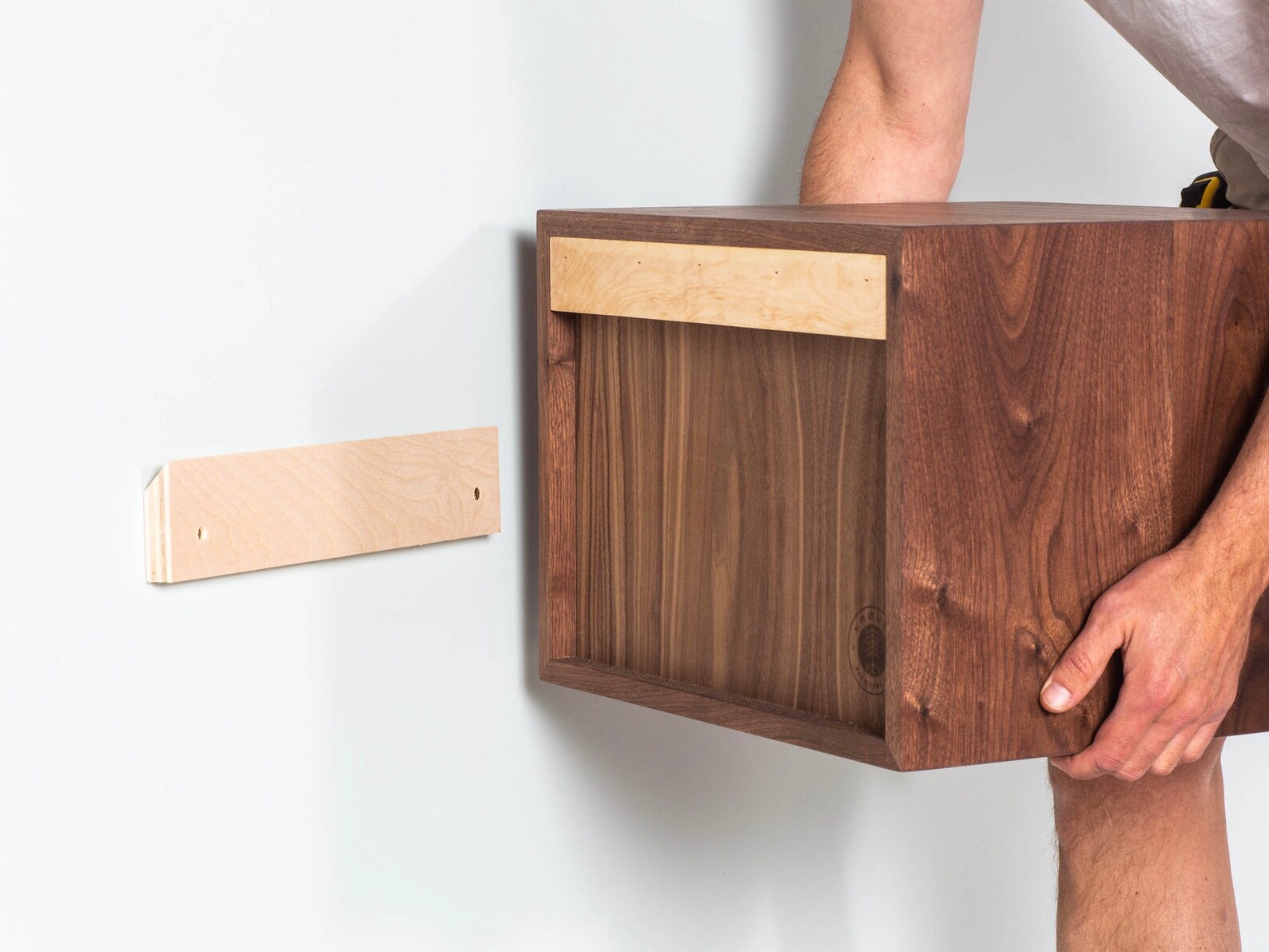 Floating File Built in Solid Walnut Etsy