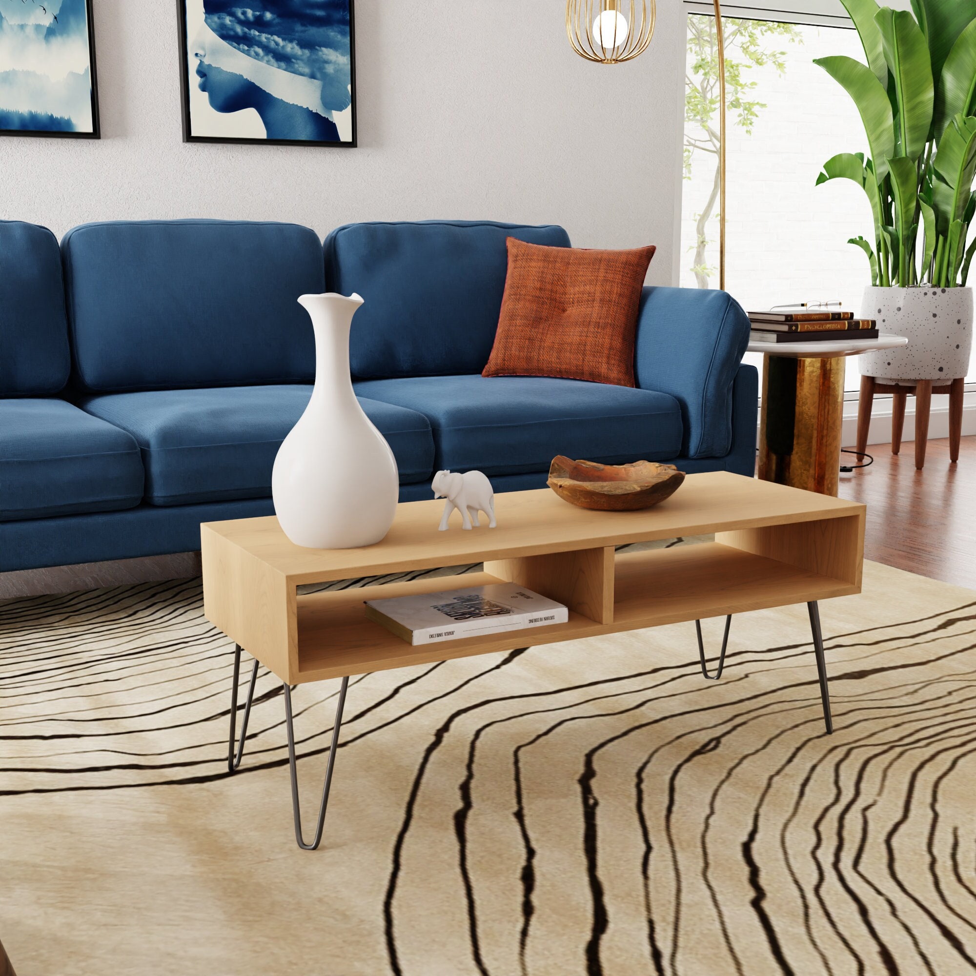 Natural maple clearance coffee table