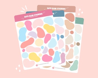 Cute Blob Stickers for Bujo, Stickers Sheets for Planners