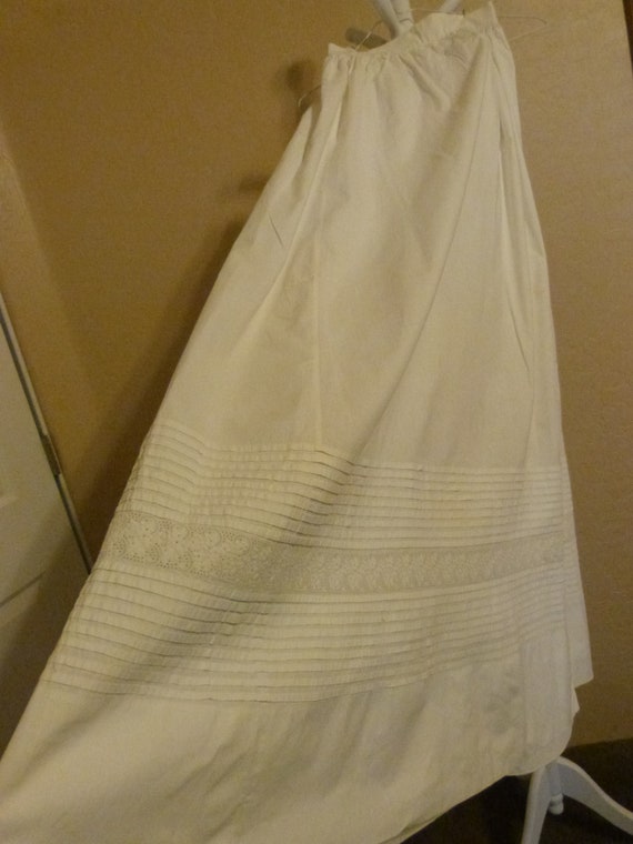 Vintage White Cotton Petticoat - image 1