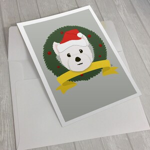 Santa Westie Christmas Card image 1