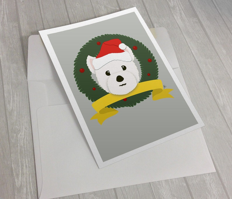 Santa Westie Christmas Card image 1