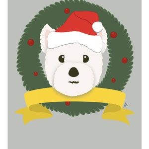 Santa Westie Christmas Card image 2