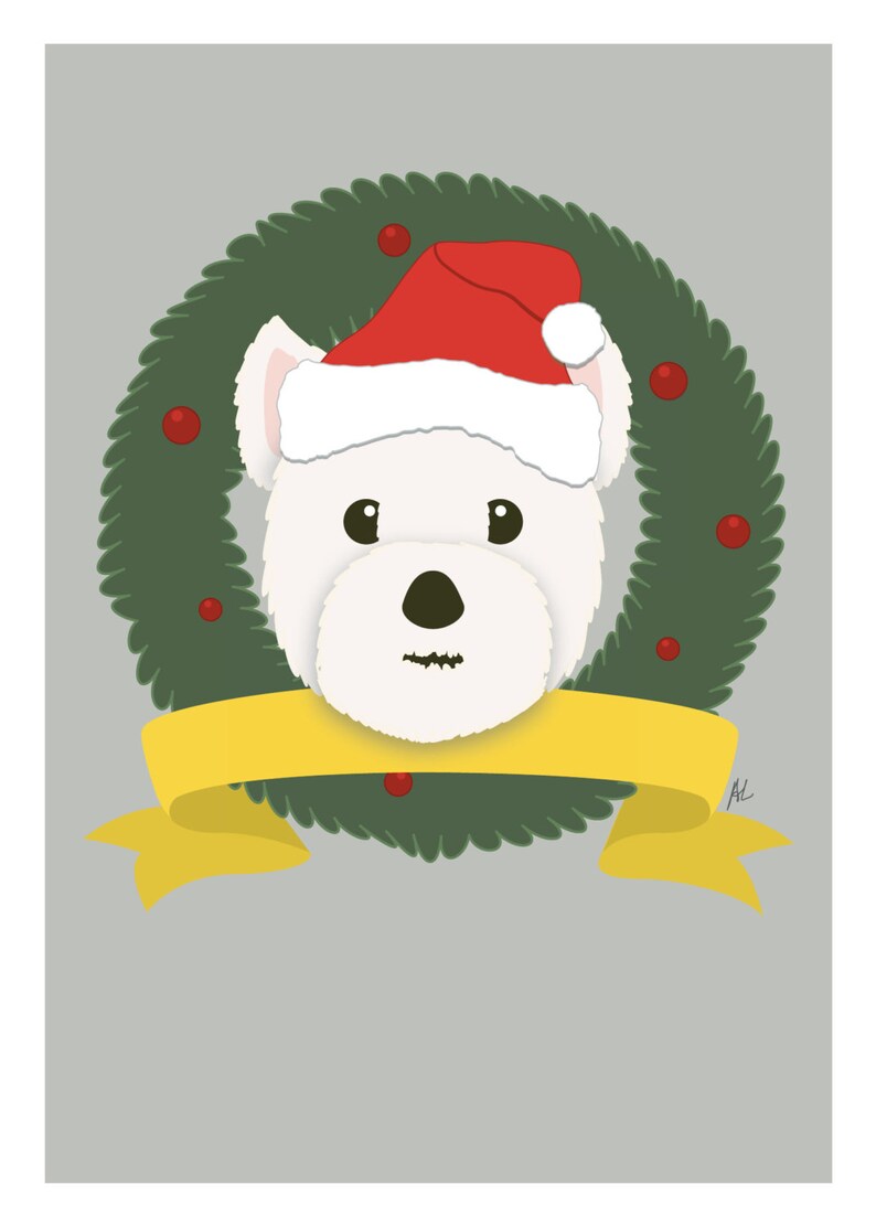 Santa Westie Christmas Card image 2