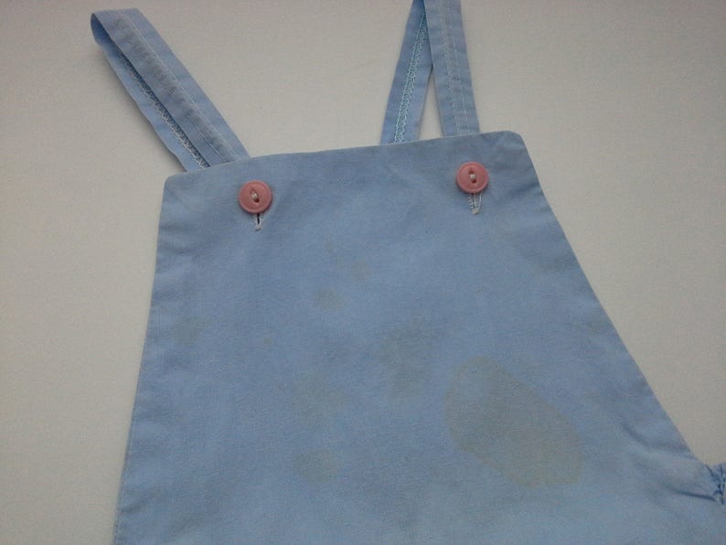 Vintage Baby Romper Little Girl Playsuit Shabby Ruffled Bloomers Toddler Sun Suit
