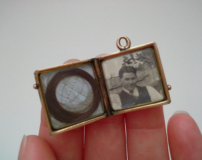 Antique Locket Hair Locket Original Photo Mourning Locket Etsy