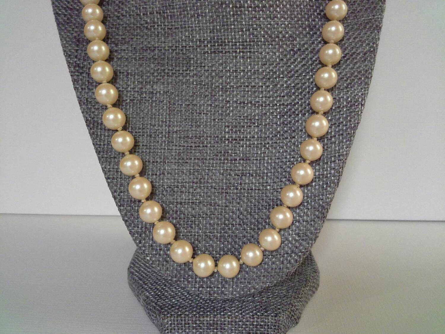 Vintage Single Strand DuBarry Faux Pearl Necklace Sterling Etsy