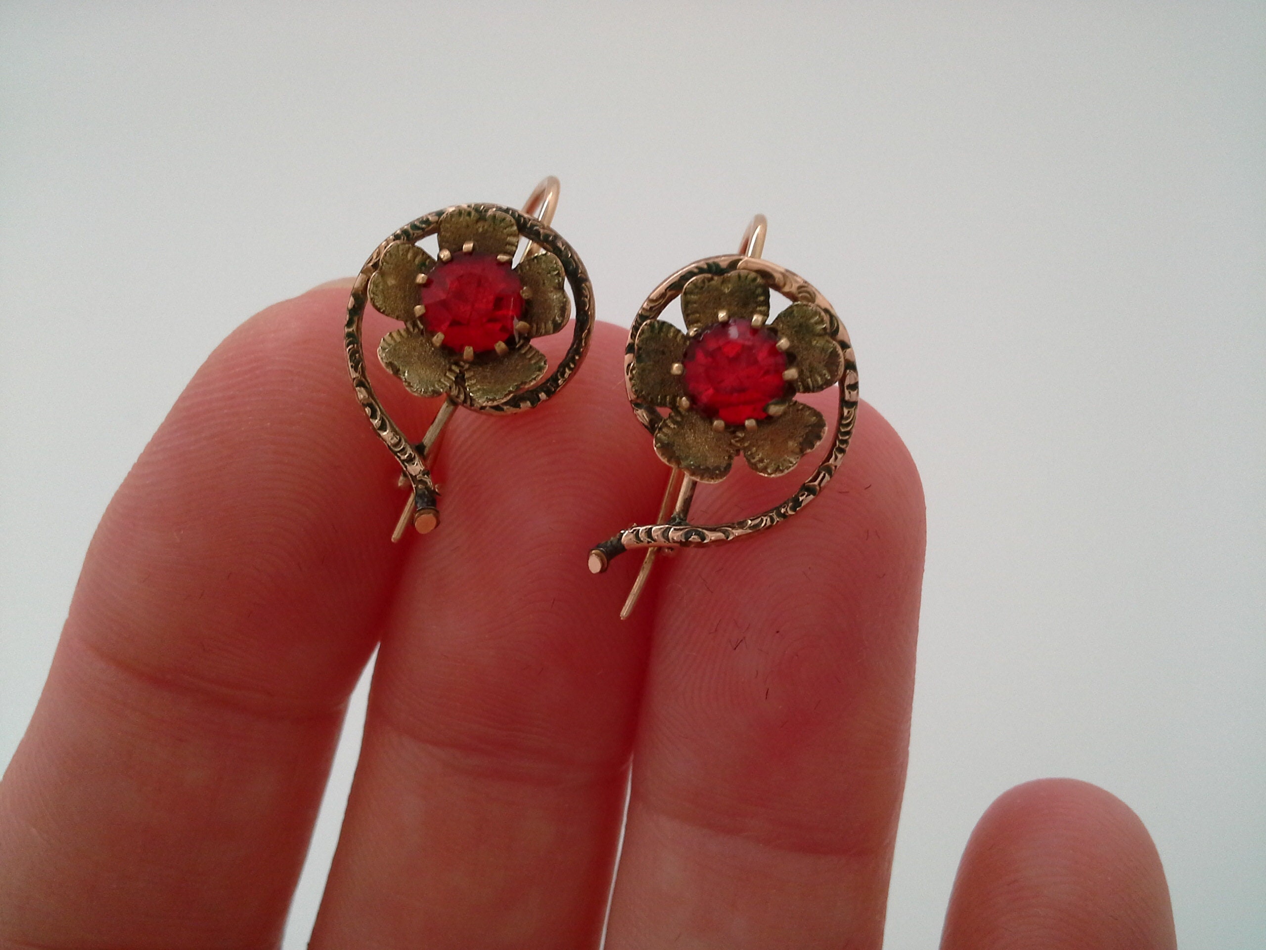 Antique pierced earrings clearance