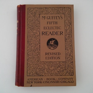 1920&#39;s McGuffey&#39;s Fifth Eclectic Reader, Antique School Book, American Book Company Textbook, Vintage Schoolbook