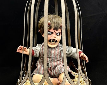 Caged Danny Demon porcelain horror doll