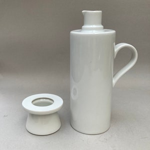 Vintage Arzberg Germany WHite Ceramic Oil Vinegar bottle SErving