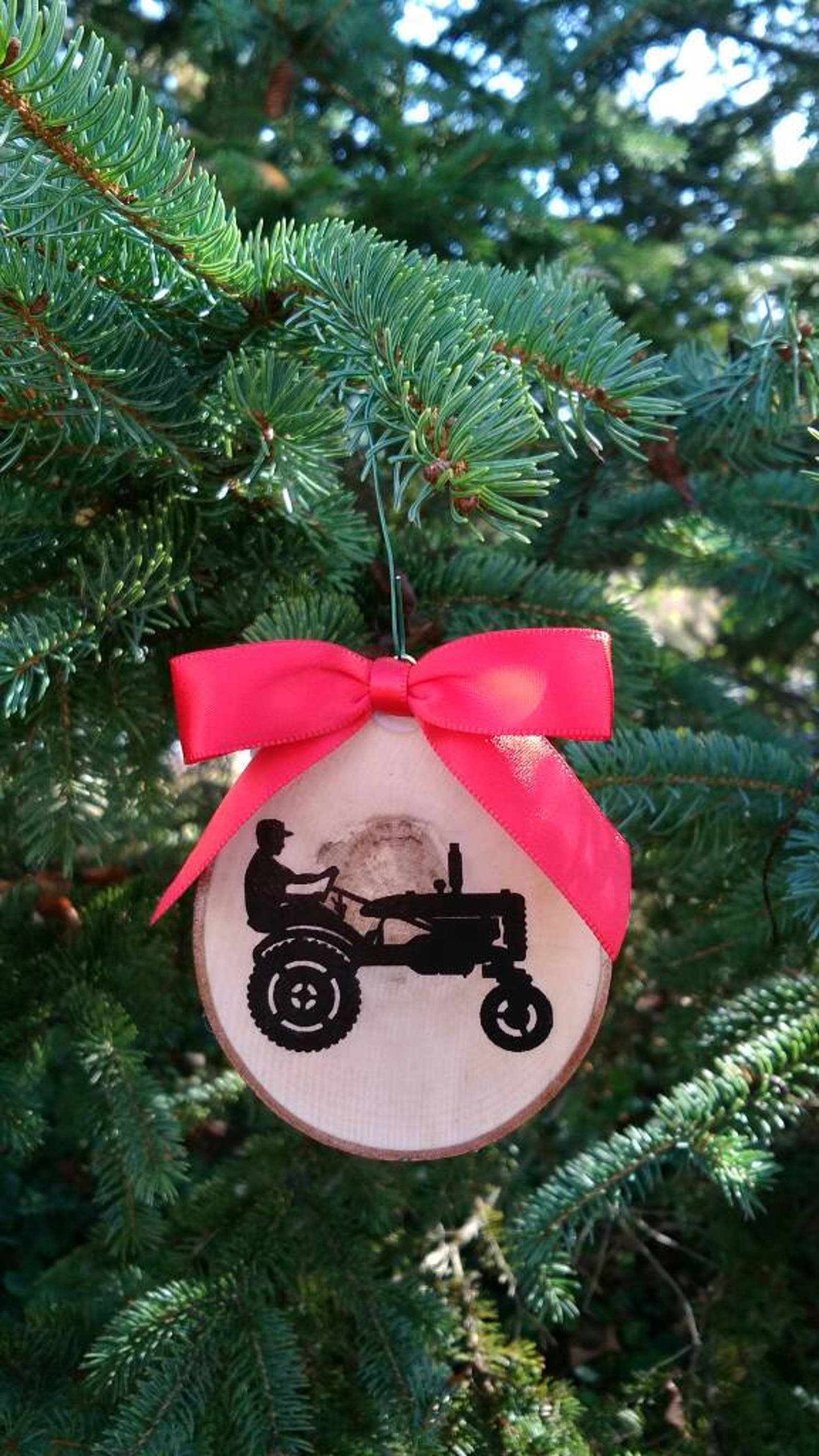 Antique Tractor Christmas Ornament farm rustic country Etsy