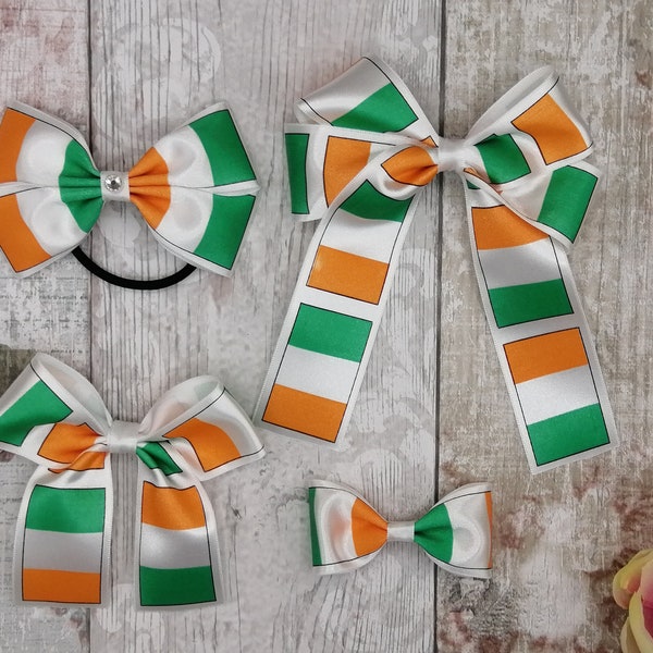 Ireland National Flag Hair Accessory - Various Attachments -St Patrick's Day-All Together- Electric Picnic -Emerge-Hair Clip Hair Bow