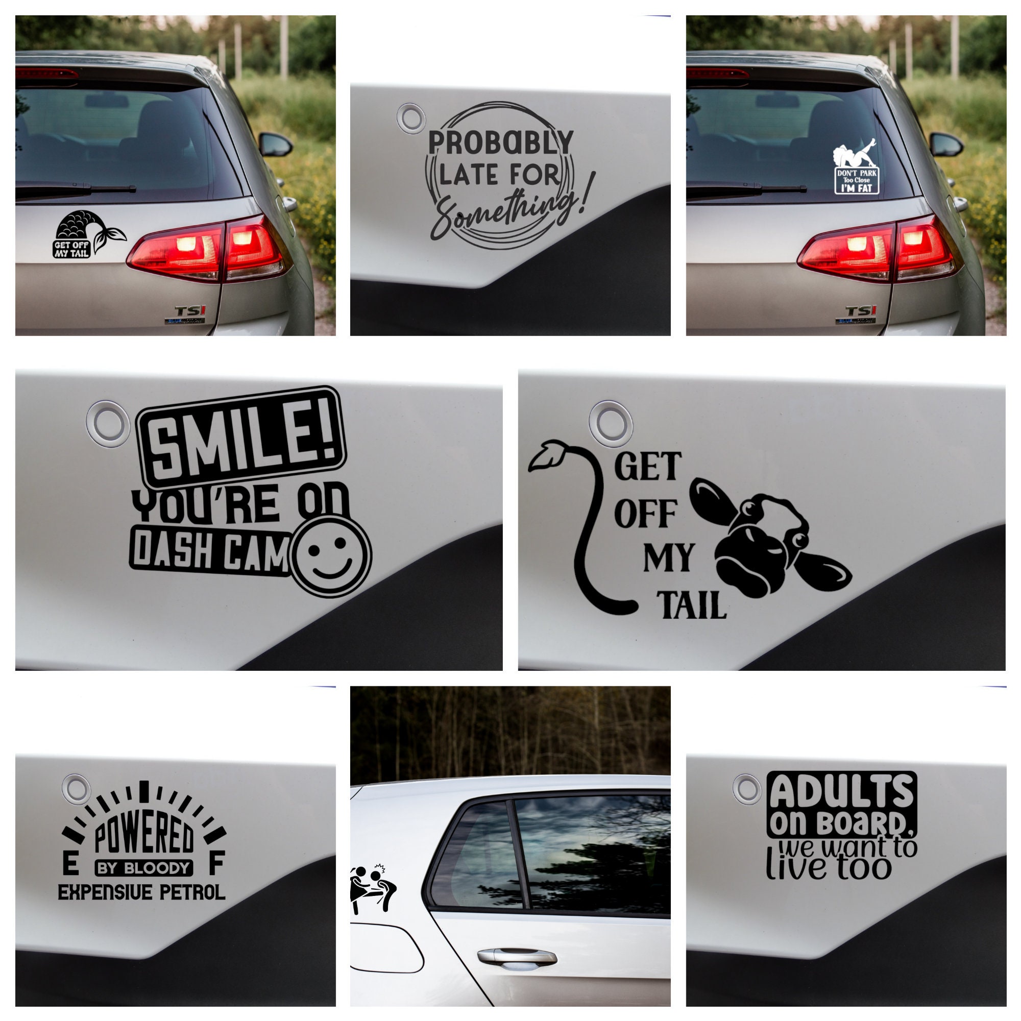 Novelty Movin As Fast As I Can Funny Car Stickers - Van Stickers -  Campervan Decals - New Driver Sticker - Bumper Stickers - Funny Car