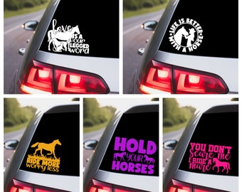 Horse Riding Equestrian Quote Waterproof Decal - Car Bumper Sticker - Laptop